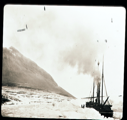 Image of ROOSEVELT moored by snow bank